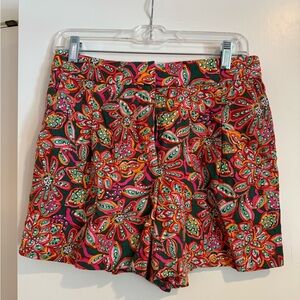 J Crew size 4 pink paisley shorts